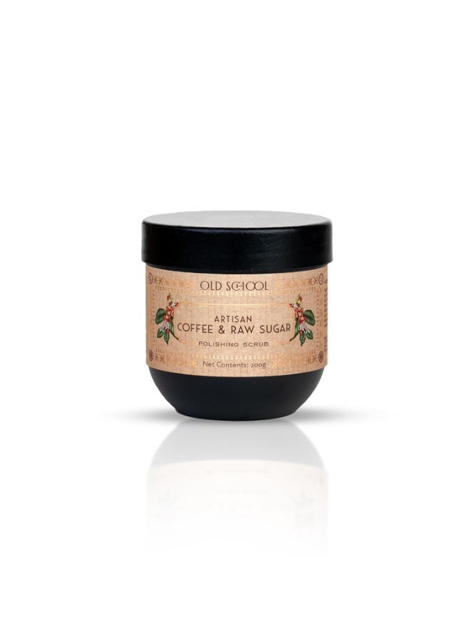 OLD SCHOOL Rituals Artisan Coffee & Raw Sugar Polishing Scrub|Natural Exfoliator for Tan Removal & Radiant Skin|Coffee & Sugar Body Scrub for Smooth,Glowing Skin|Body Polisher for All Skin Types|200g - Image 4